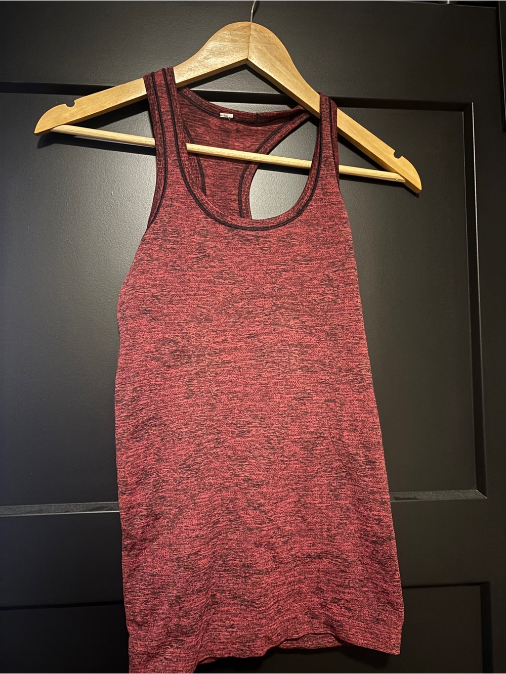 lululemon athletica Women's Marled Swiftly Full Length Tank - Burgundy/Black